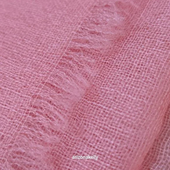 Ovcio Featherlight Cashmere Scarf in Azalea Pink - Picture 10 of 12